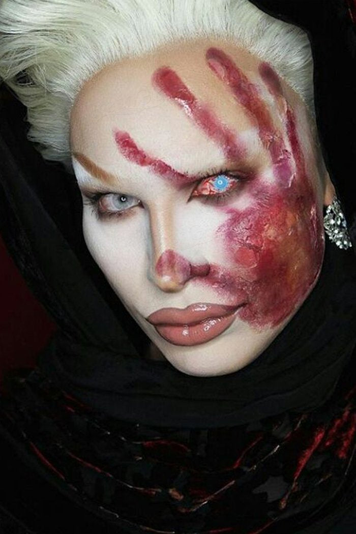 Halloween 22mm Bloodshot Infected Zombie Coloured Contact Lenses Secondary image