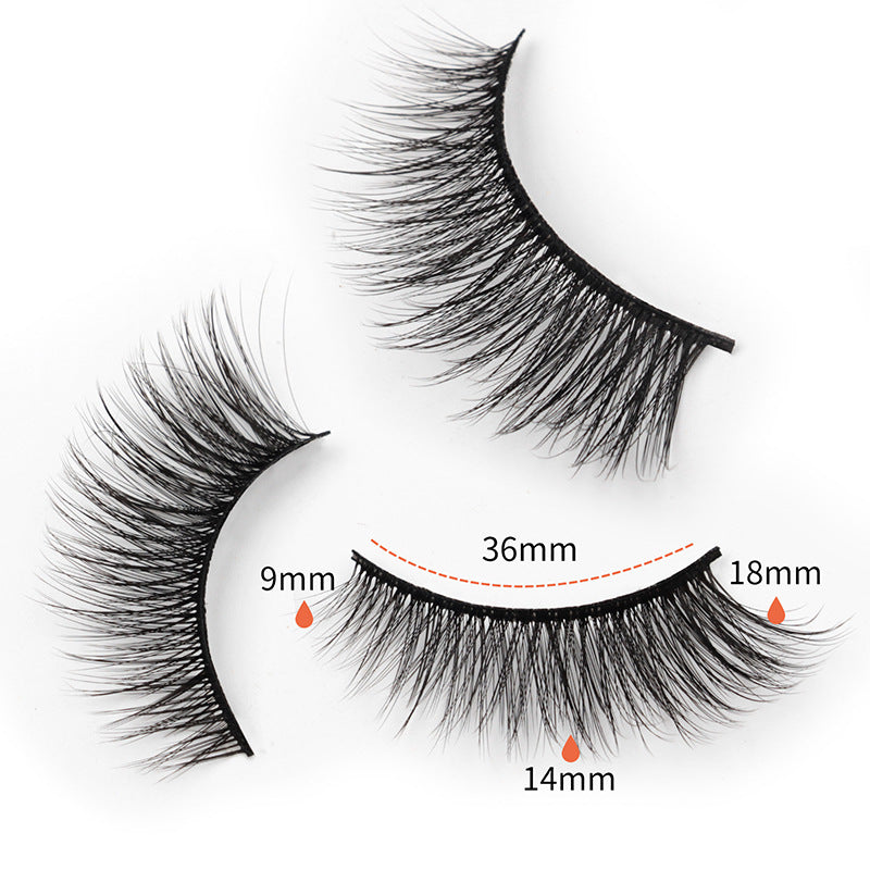 3D European and American Cat Eye 10 Piece Mink Hair Eyelashes