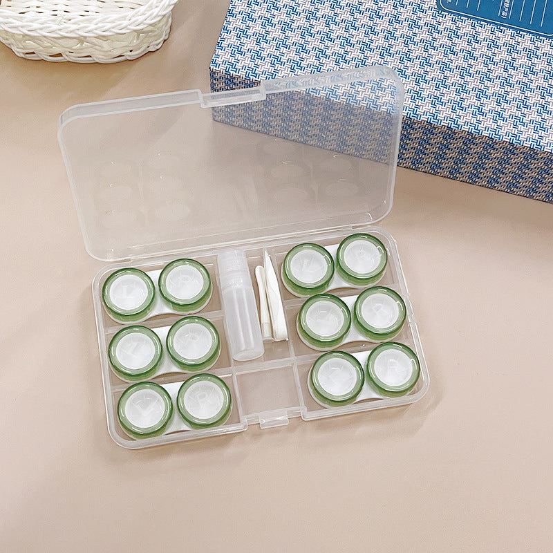 6 Pairs Colored Contact Lens Case