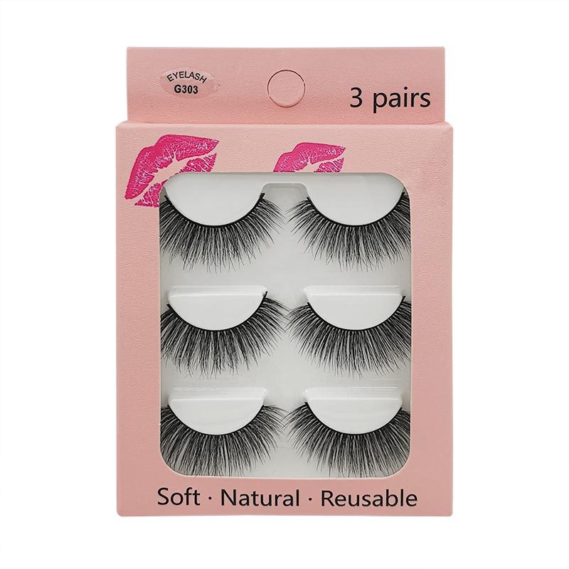 3D Natural Bridal Makeup 3 Piece Mink Hair Eyelashes