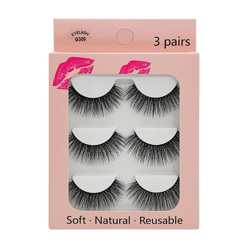 3D Natural Bridal Makeup 3 Piece Mink Hair Eyelashes