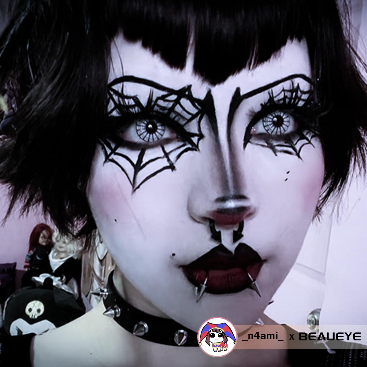 Halloween SpiderWeb White Coloured Contact Lenses Secondary image