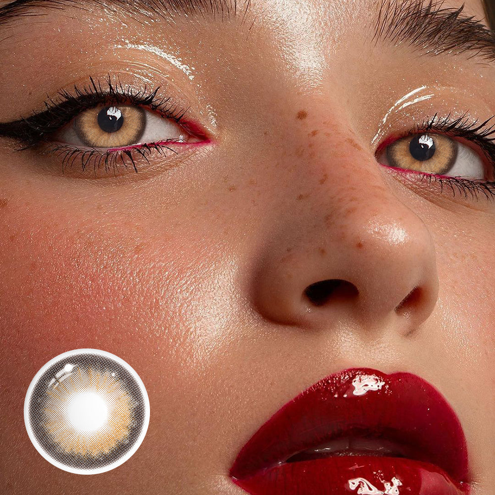 Aine NutCracker Brown Prescription Coloured Contact Lenses Main image