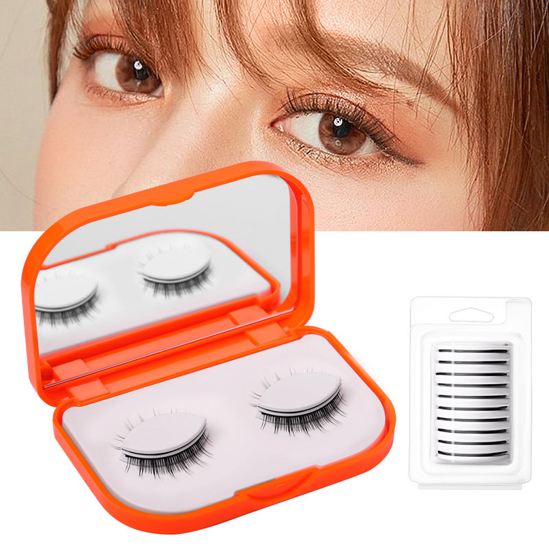 New Eye-Shaped Support Little Devil Self-Adhesive False Eyelashes Natural Piece Mink Hair Eyelashes