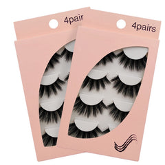 New Natural Slim 4 Piece G106 Mink Hair Eyelashes