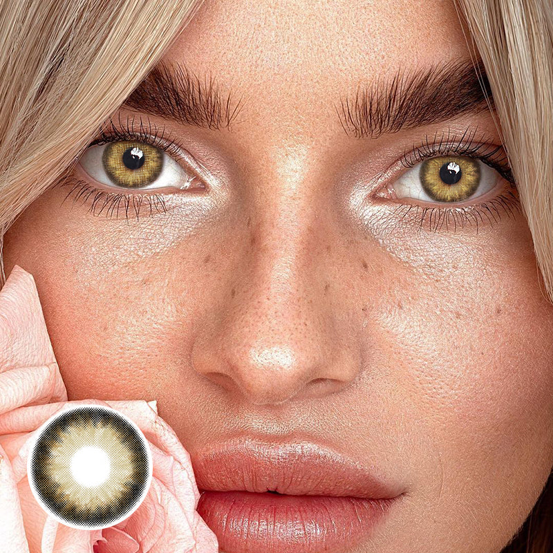 Adriene Obsession Brown Coloured Contact Lenses Secondary image