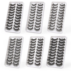 3D European and American Cat Eye 10 Piece Mink Hair Eyelashes