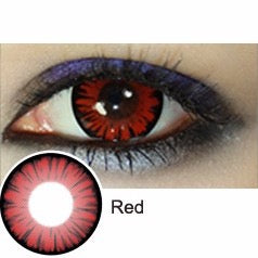 Halloween Miracle Red Prescription Colored Contact Lenses