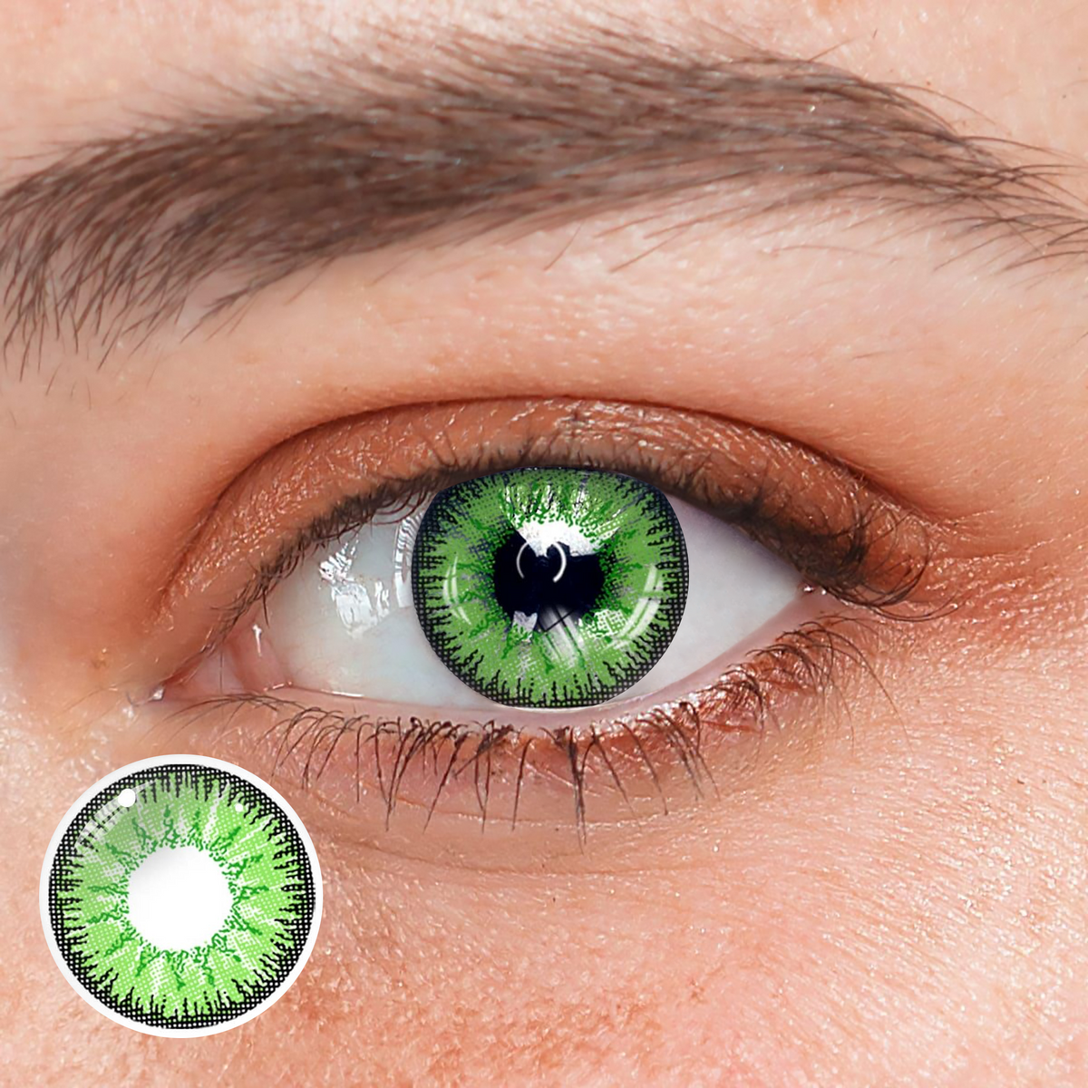 Vega Bright Forest Green Prescription Colored Contact Lenses