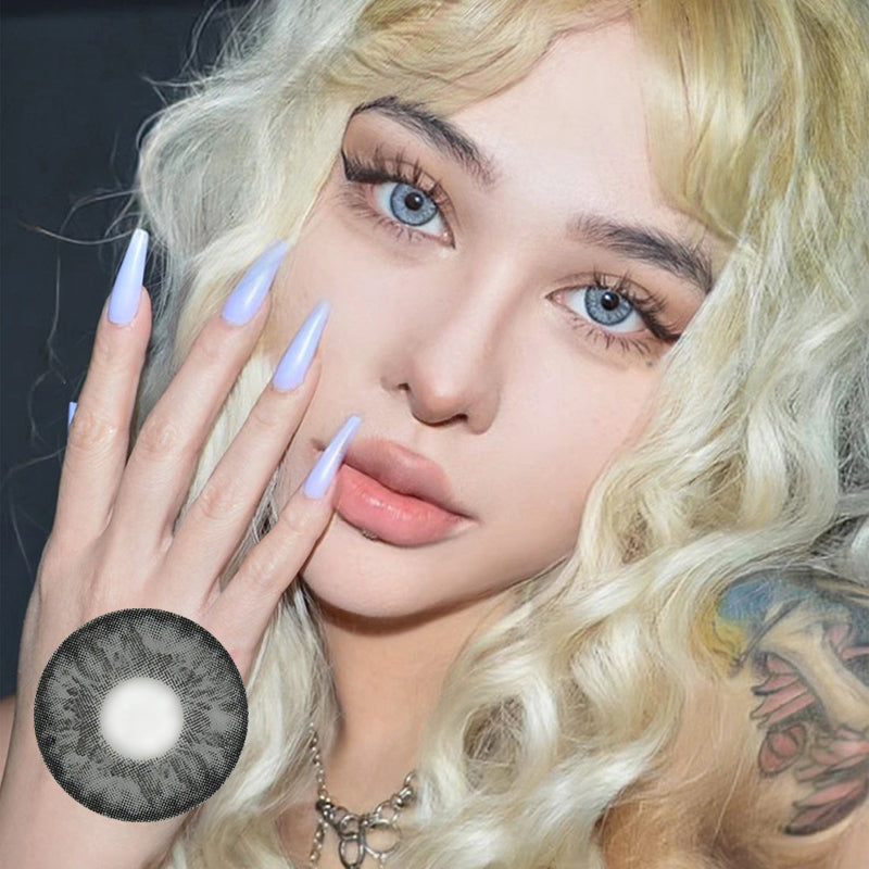 Cocktail Vesper Martini Gray Coloured Contact Lenses Secondary image