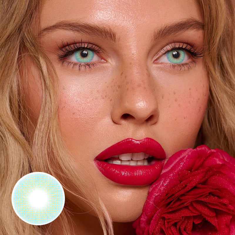 Polar Light Blue Prescription Coloured Contact Lenses Secondary image