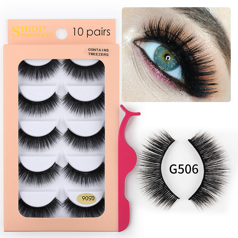 3D Cat Eye 10 Piece Mink Hair Eyelashes