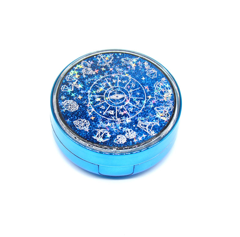 Stars Quicksand Multicolor Colored Contact Lens Case