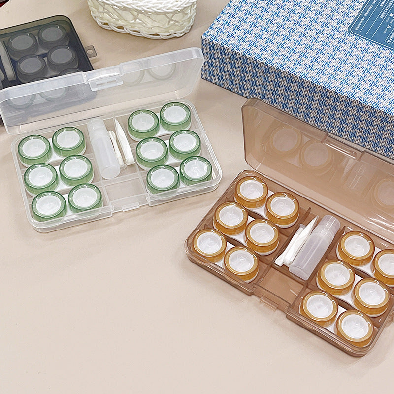 6 Pairs Colored Contact Lens Case