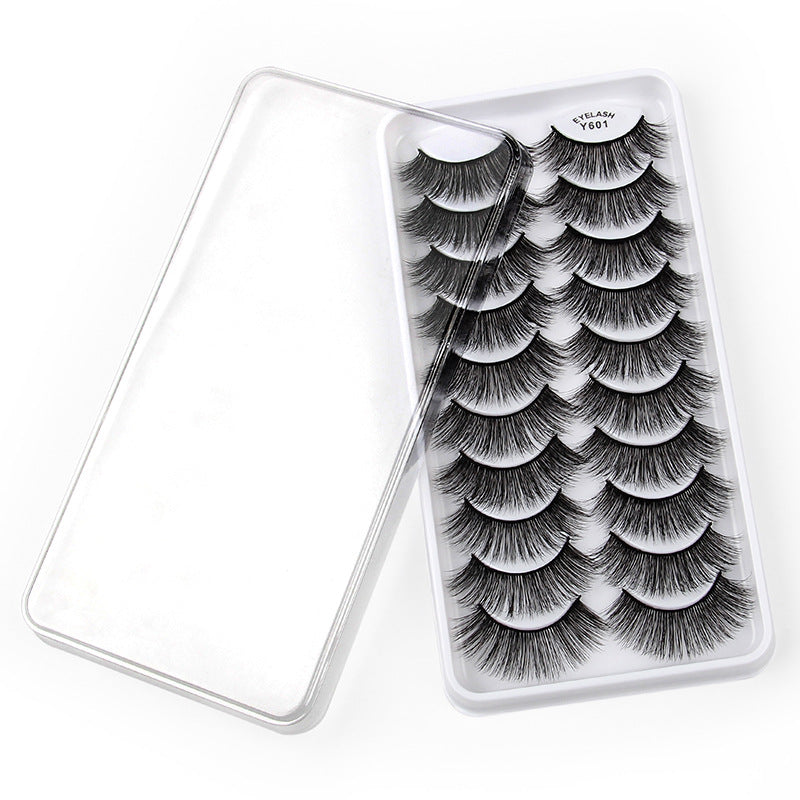 3D European and American Cat Eye 10 Piece Mink Hair Eyelashes