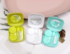 Square Frosting Multicolor Colored Contact Lens Case