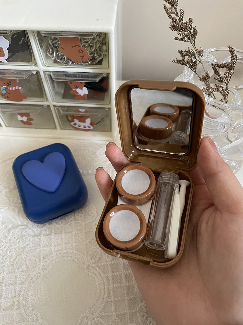 Heart Shape Colored Contact Lens Case