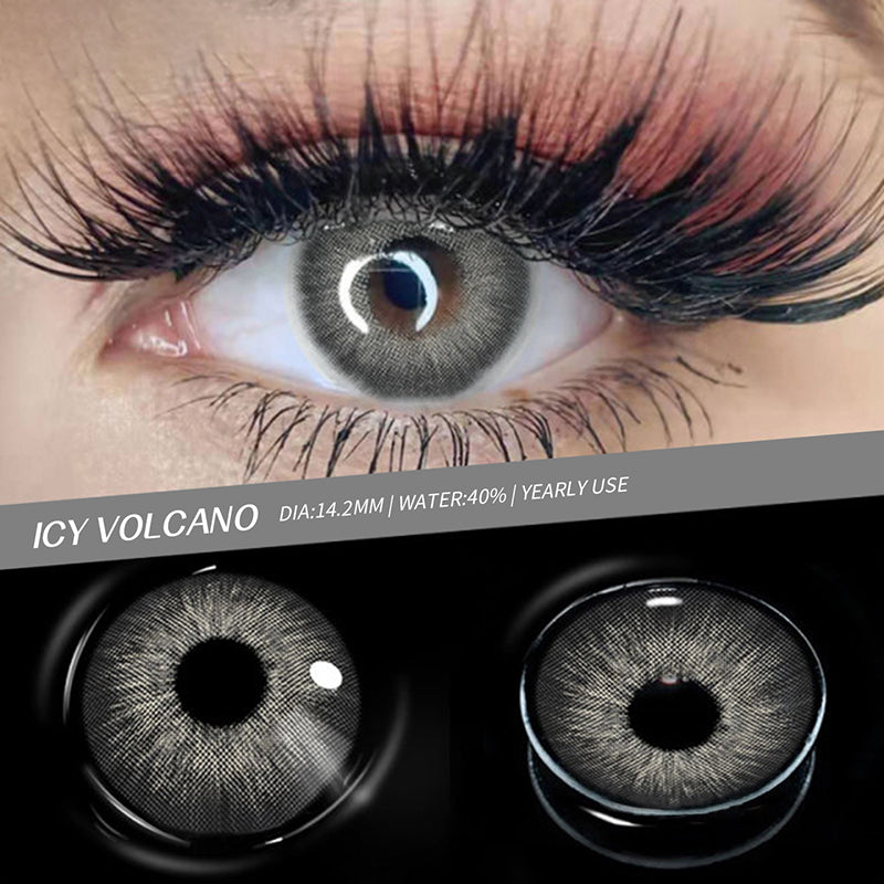Amazonia Icy Volcano Gray Prescription Coloured Contact Lenses Main image
