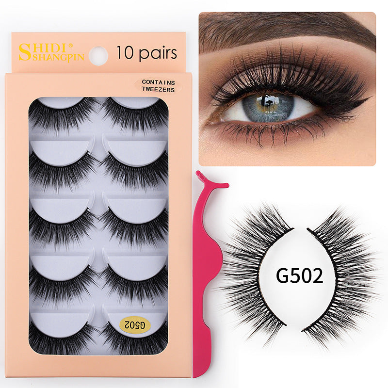 3D Cat Eye 10 Piece Mink Hair Eyelashes