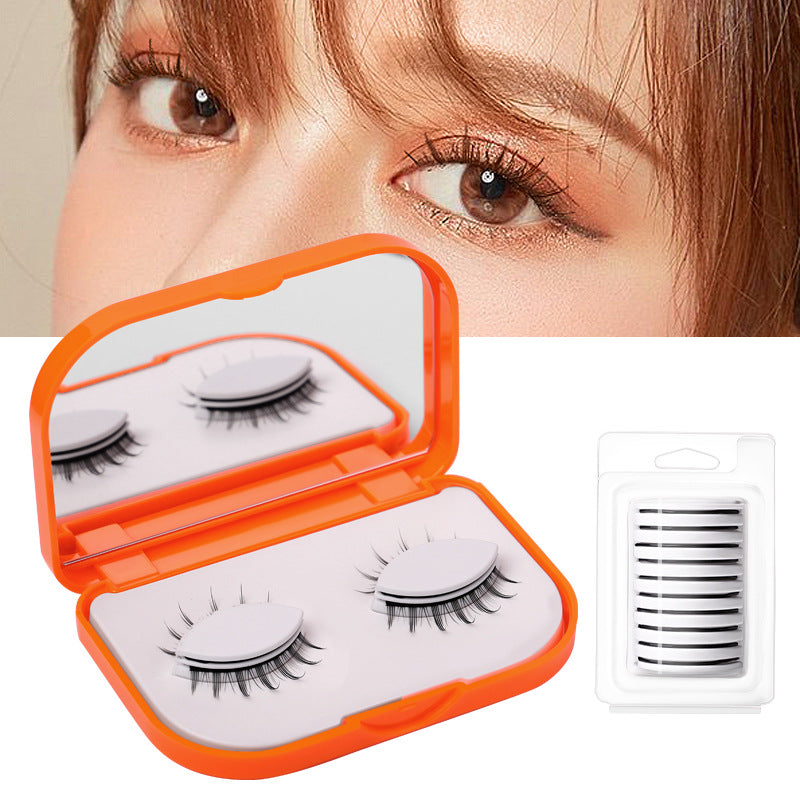 New Eye-Shaped Support Little Devil Self-Adhesive False Eyelashes Natural Piece Mink Hair Eyelashes