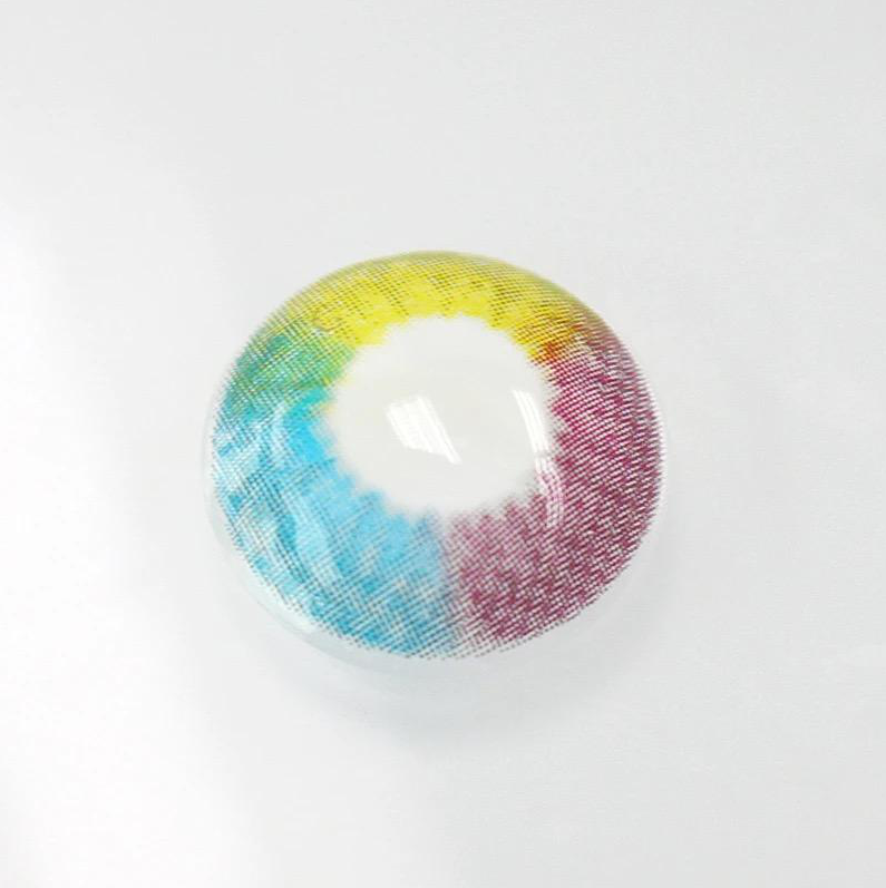 Halloween Rainbow Multi Rainbow Coloured Contact Lenses