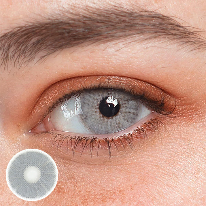 Clover Grey Prescription Coloured Contact Lenses Main image