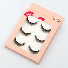 New Waterproof  3 Piece G306 Mink Hair Eyelashes