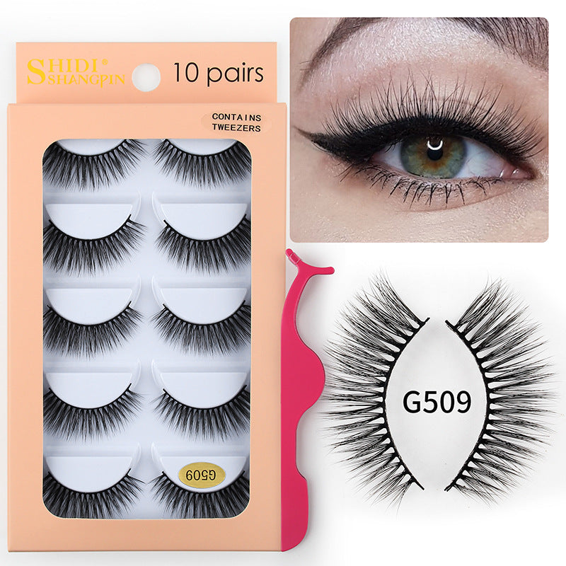 3D Cat Eye 10 Piece Mink Hair Eyelashes