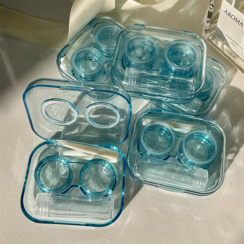 INS Retro Distressed BeigeColored Contact Lens Case