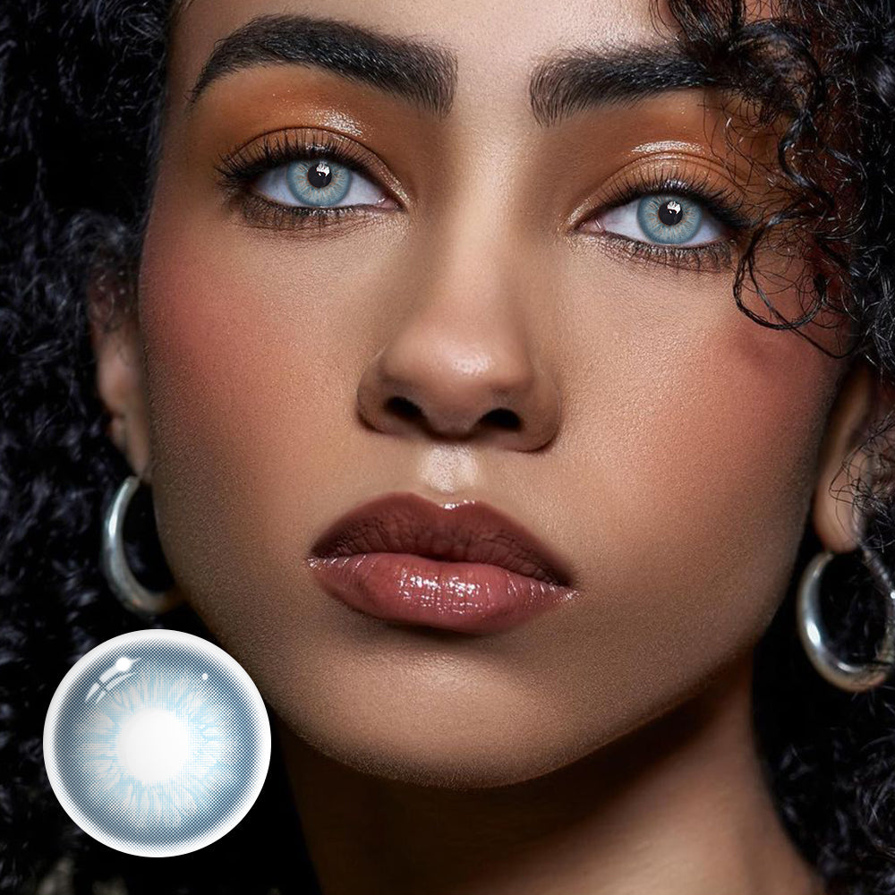 Celeste Blue Prescription Coloured Contact Lenses Secondary image