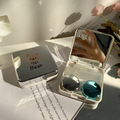 Lovely Bear Colored Contact Lens Case