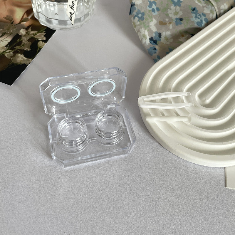 Ins Mini Simple Colored Contact Lens Case