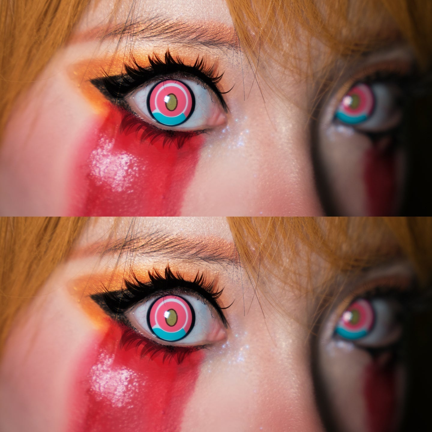 Cosplay Titan Pink Coloured Contact Lenses