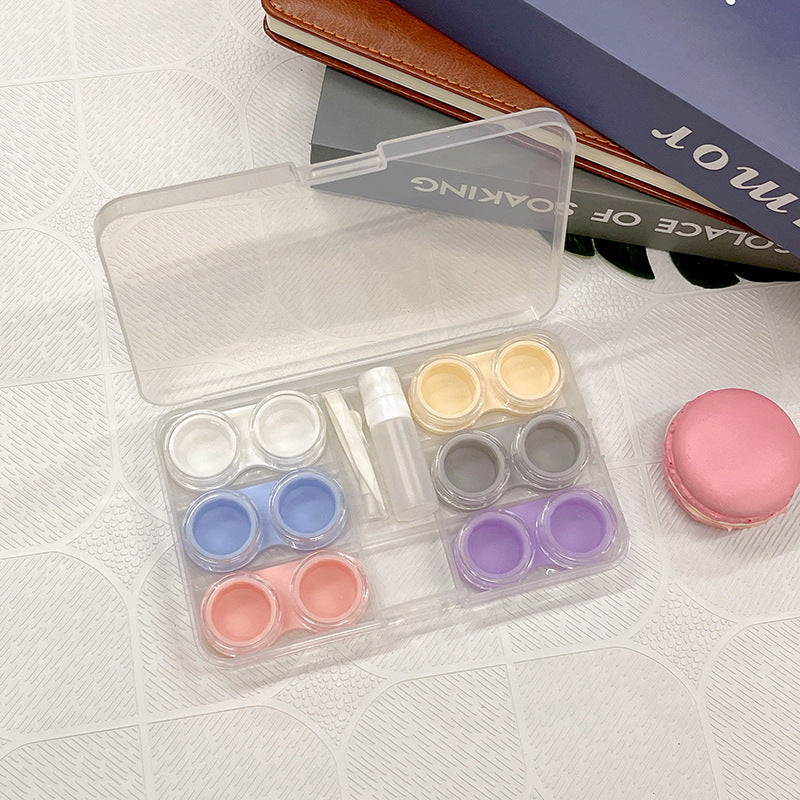 6 Pairs Colored Contact Lens Case