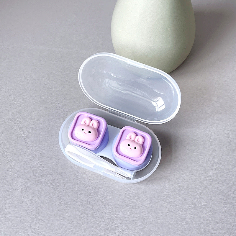 Small Fresh Bear Rabbit Colored Contact Lens Case