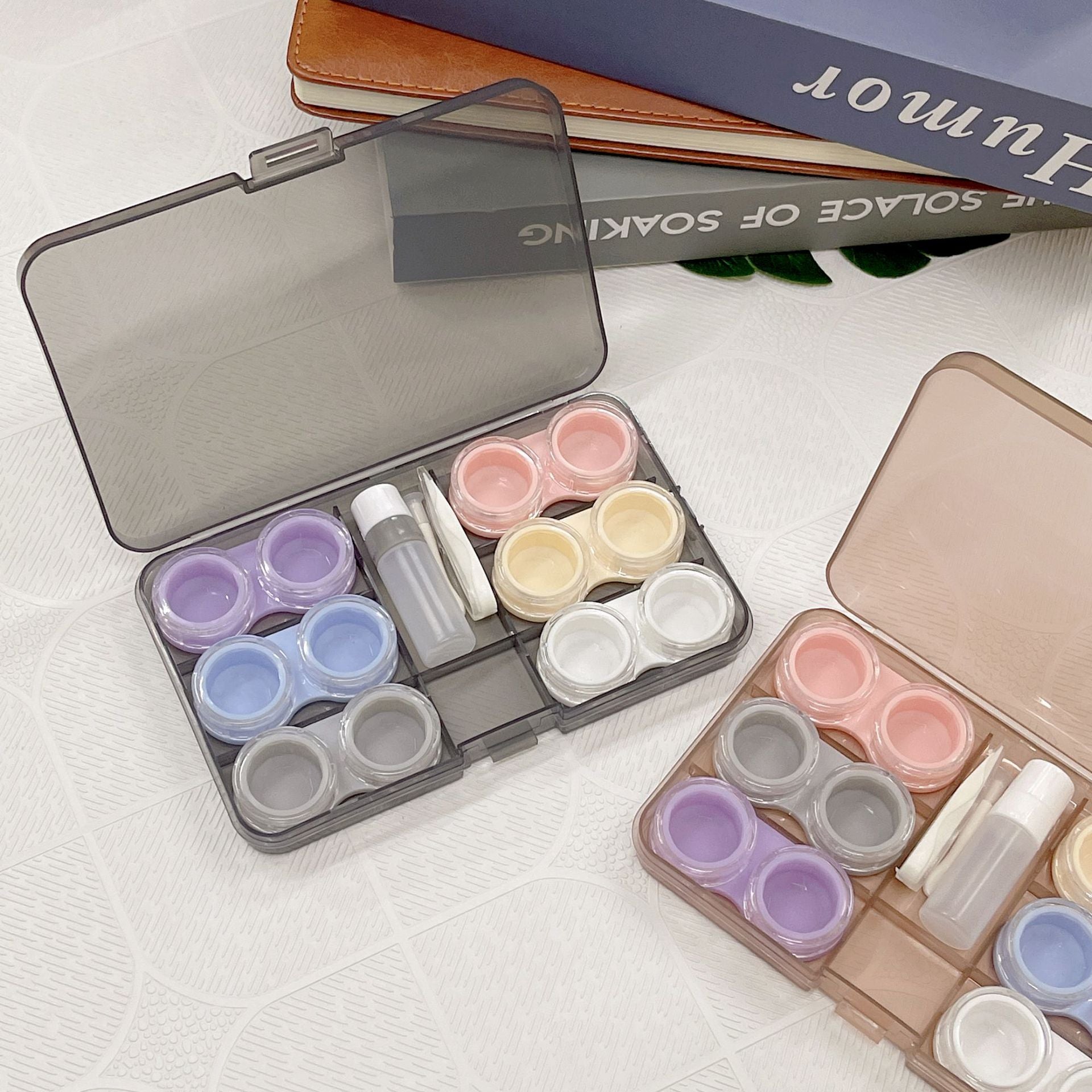 6 Pairs Colored Contact Lens Case Main image
