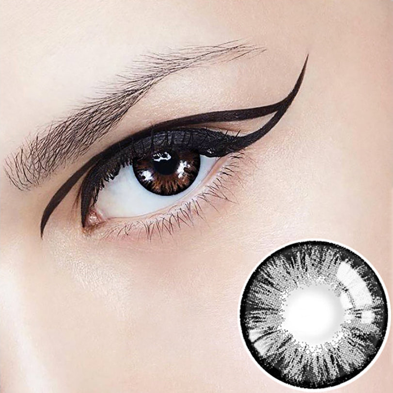 Big Eyes Black Coloured Contact Lenses Secondary image
