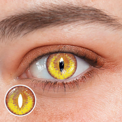 Halloween DragonMaid Yellow Colored Contact Lenses