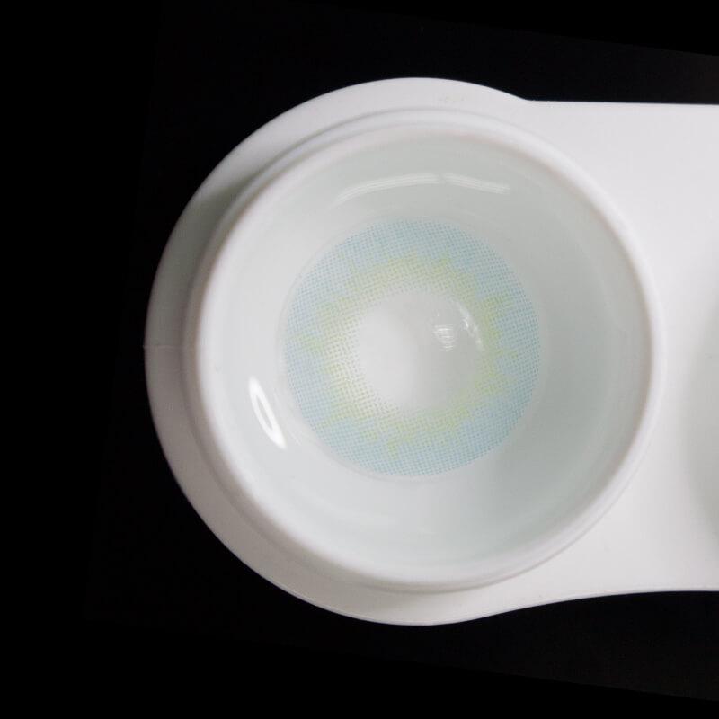 Cherry OCEAN Blue Prescription Coloured Contact Lenses Secondary image