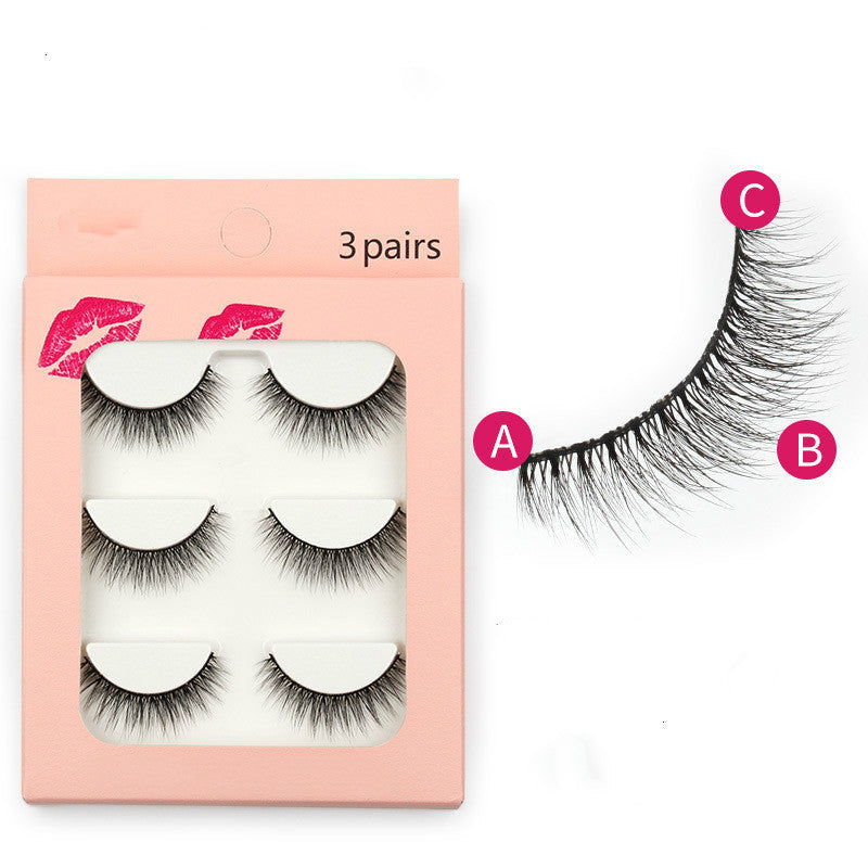 New Waterproof  3 Piece G302 Mink Hair Eyelashes