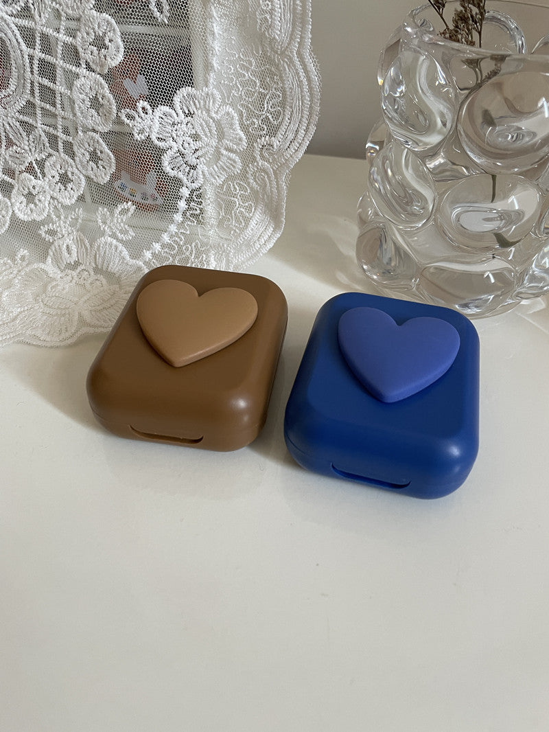 Heart Shape Colored Contact Lens Case