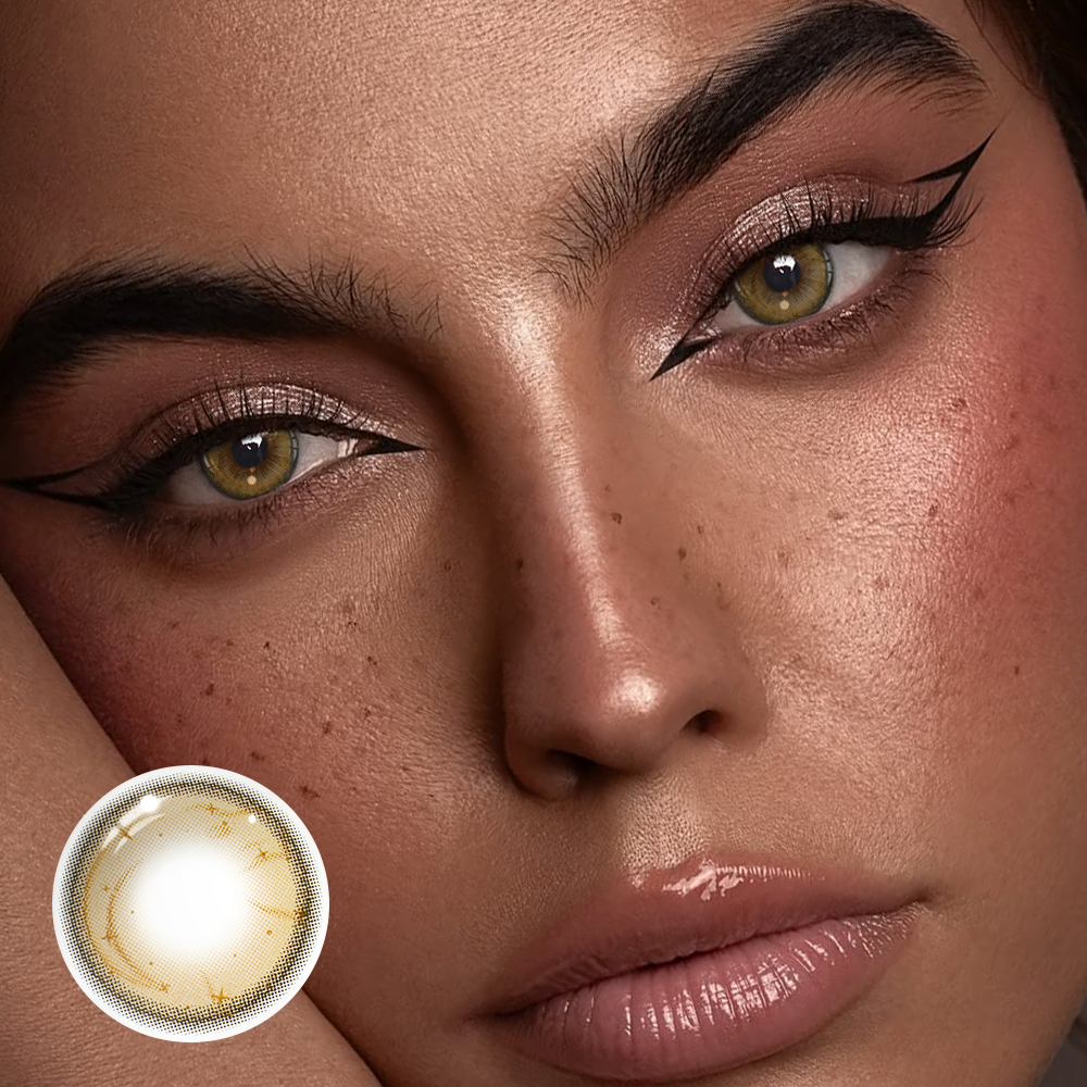 Auriga Brown Coloured Contact Lenses Secondary image