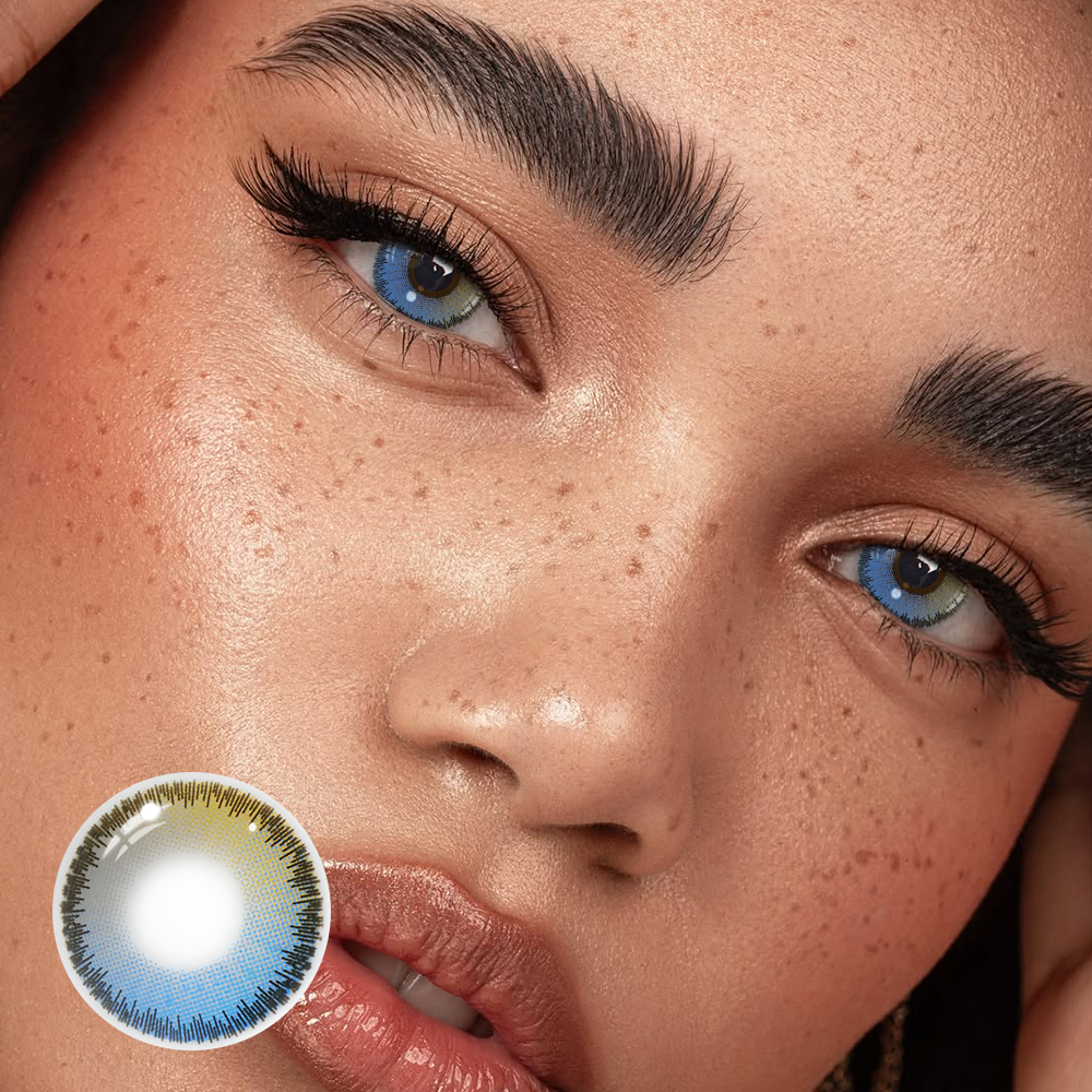 Geralda Blue Coloured Contact Lenses Secondary image