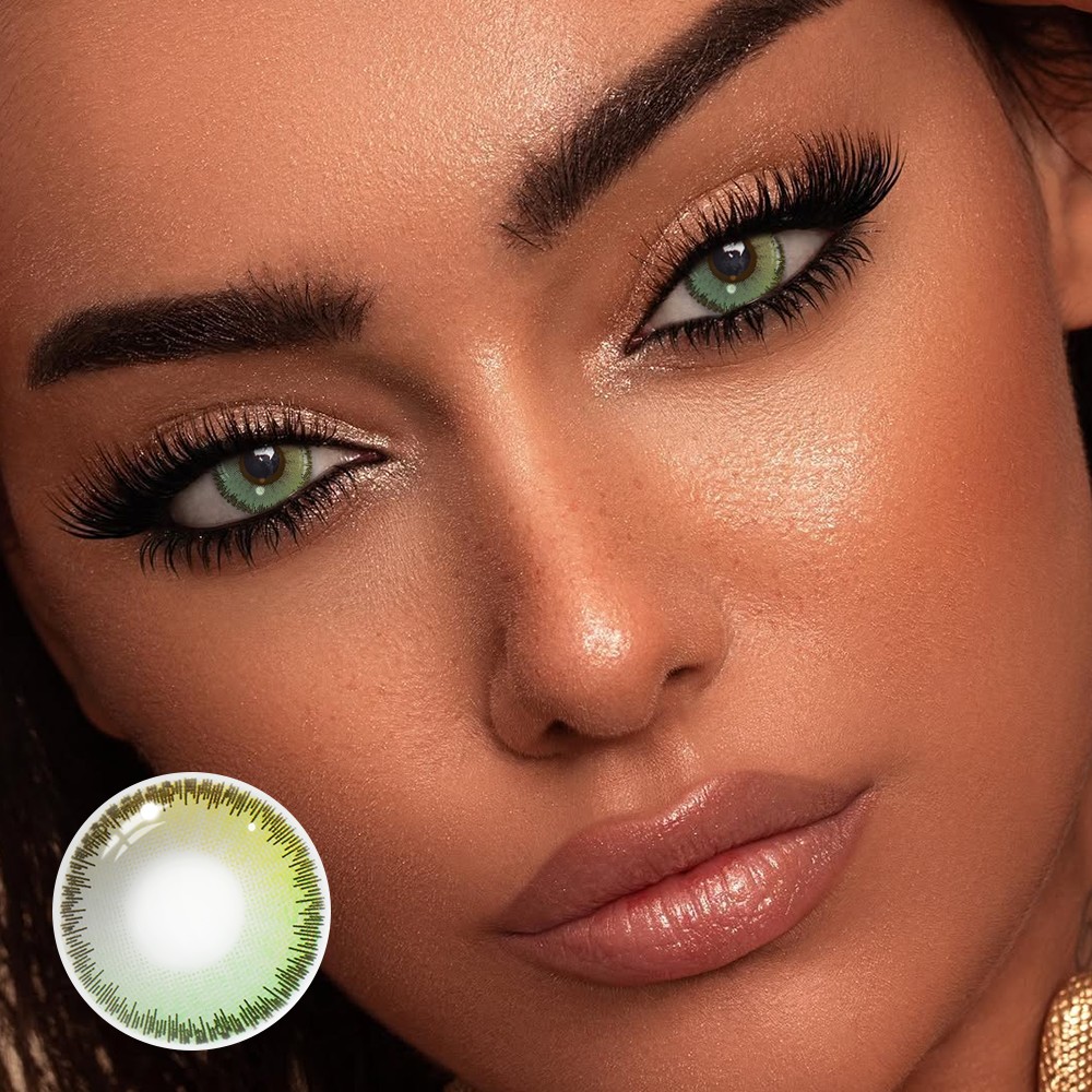 Geralda Green Coloured Contact Lenses Secondary image