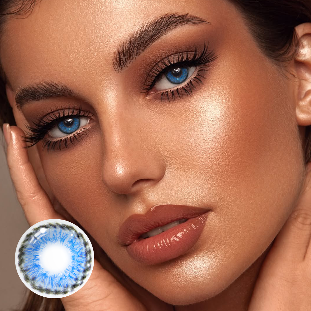 Talitha Blue Coloured Contact Lenses Secondary image
