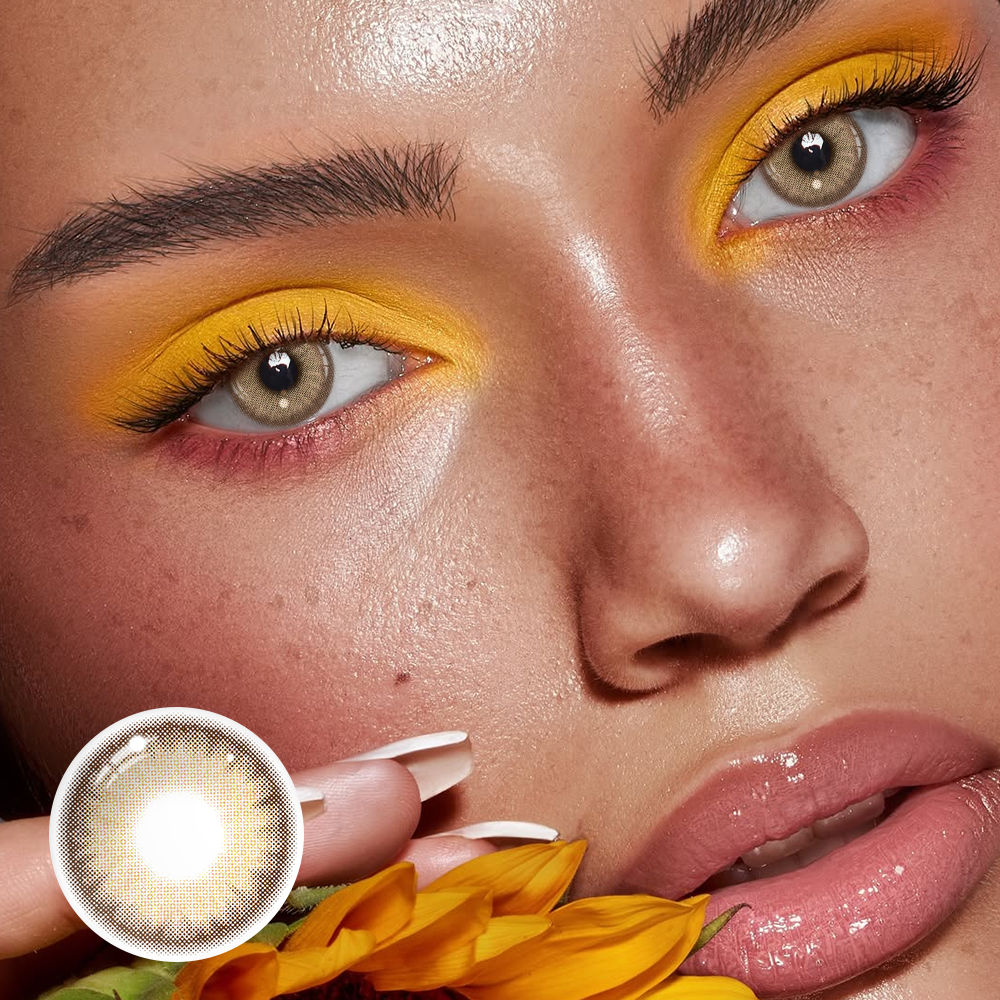 Astrape Brown Coloured Contact Lenses Secondary image