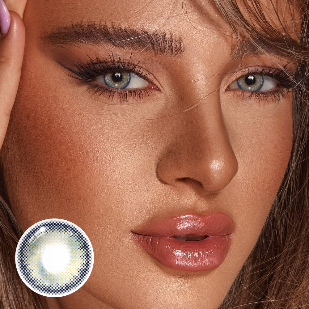 Astrape Blue Coloured Contact Lenses Secondary image