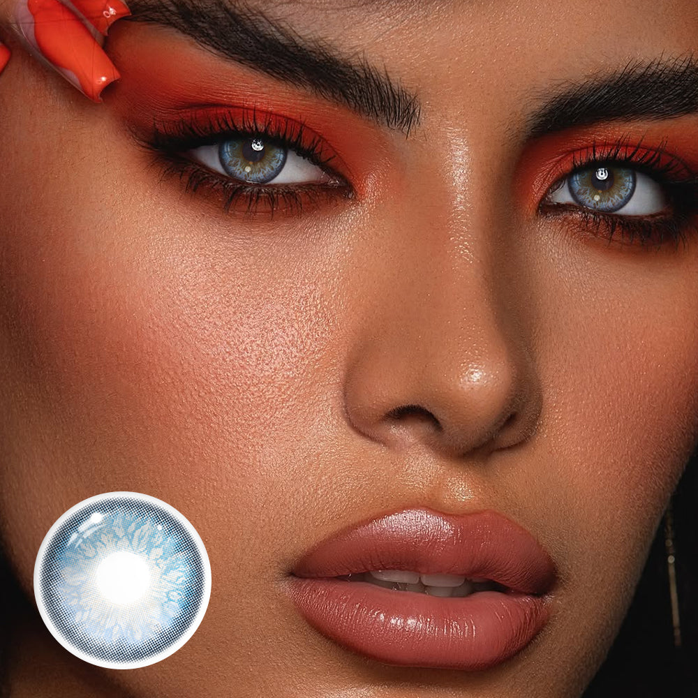 Dione Blue Coloured Contact Lenses Secondary image