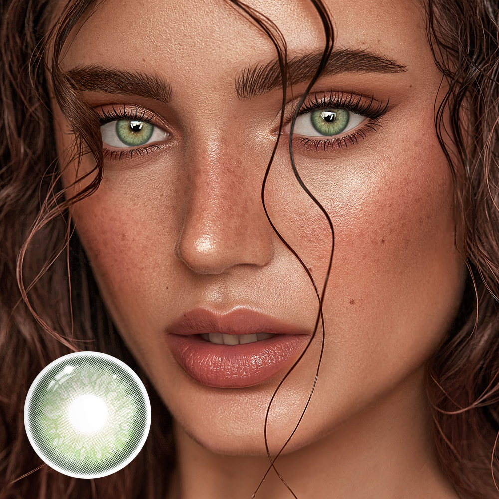 Dione Green Coloured Contact Lenses Secondary image