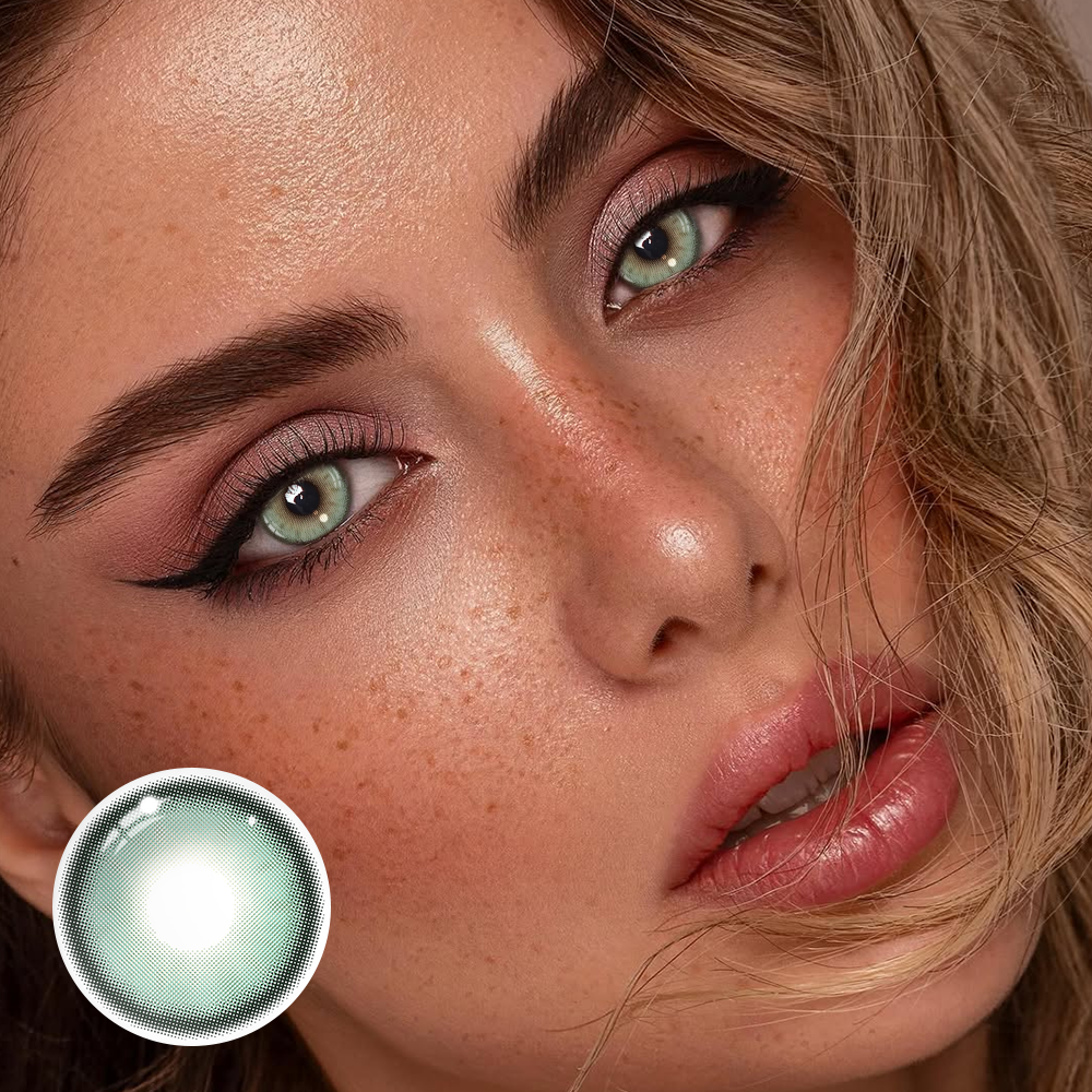 Halo Dark Green Coloured Contact Lenses Secondary image